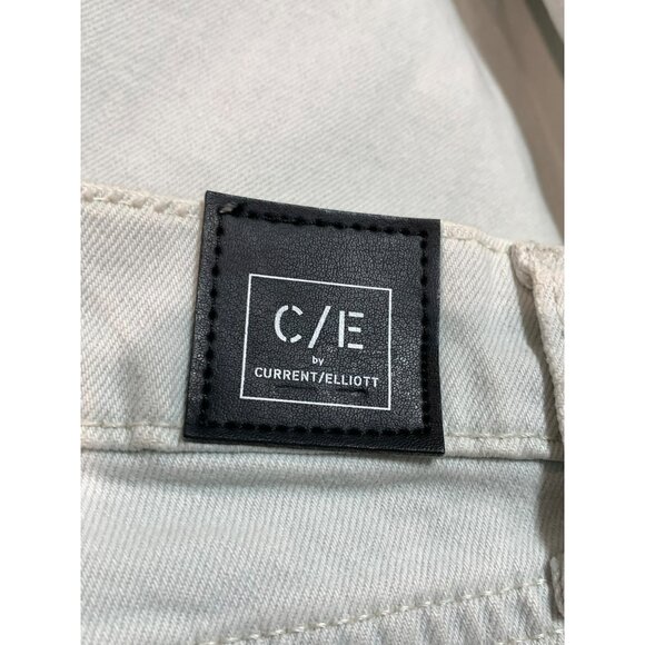 Current/Elliott Relaxed Boyfriend Jeans 27 Light Wash Cuffed Cotton Blend NWT - Picture 3 of 7